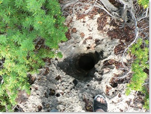 Erosion hole